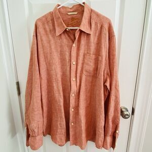 Tommy Bahama Men's Casual Button-Down Shirt in Rust
